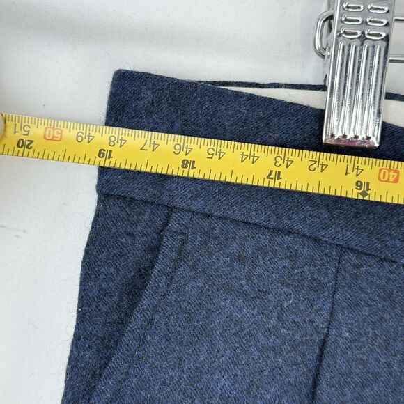 Paul Frederick Men’s 36x29 Navy Blue Pleated Dress Pants Cuffed Wool Cashmere - Picture 12 of 14